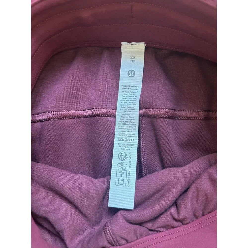 Lululemon Align Velvet Soft Jogger Pants Burgundy Xxs - Picture 8 of 12